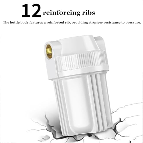 Bouteille de préfiltration 5 pouces robuste avec interface 4 points et son filtre carbone CTO - 6