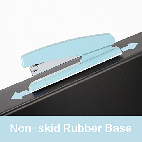 Deli Desktop Stapler - 25 Sheet Capacity, Includes 1000 Staples and Staple Remover, Blue image 1