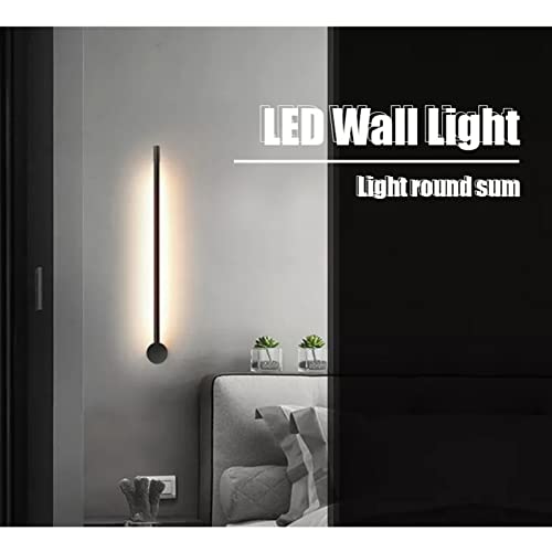Applique murale LED chambre ambiance douce noir minimaliste