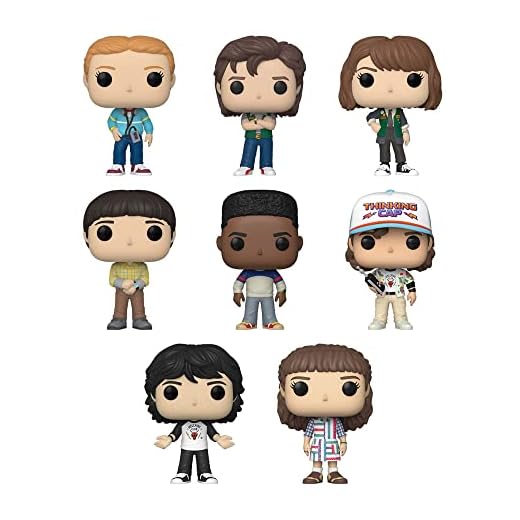 Funko Pop! Stranger Things Season 4 Set of 8 - Eleven, Mike Wheeler, Dustin Henderson, Lucas Sinclair, Will Byers, Robin, Steve Harrington and Max Mayfield
