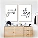 Produktbild MULMF Seien Sie Unser Gast Aufenthalt, Während Leinwand Poster Und Inspirierende Gästezimmer Dekor Druckt Kunst Malerei Wandbilder Home Decor- 50X70Cmx2 Ohne Rahmen