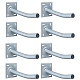 XMTECH 8X Reifenhalter Wandhalterung Autoreifen Wandhalter Halterung Wandmontierter Reifenständer bis 50kg inkl. Montage Schraubensatz,aus Stahl Garage Grau