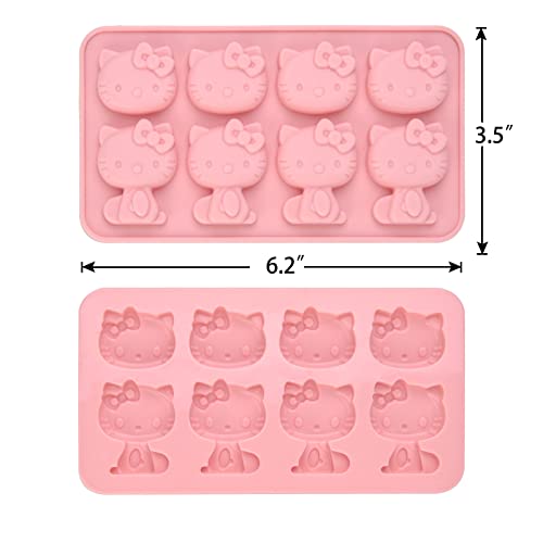 image for DC QZHMKJ PET Hello Kitty Silicone molds,Small ice mold,Chocolate tray
