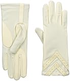isotoner Women's Spandex Touchscreen Cold Weather Gloves with Warm Fleece Lining and Chevron Details