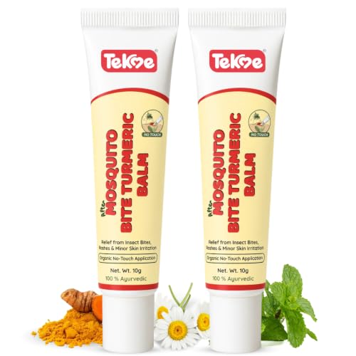 Image of Tekme After Mosquito Bite Turmeric Balm for Baby | Relief from Insect Bites, Itching, Rashes & Minor Skin Irritation | Hygienic No-Touch Applicator (10g x Pack of 2)
