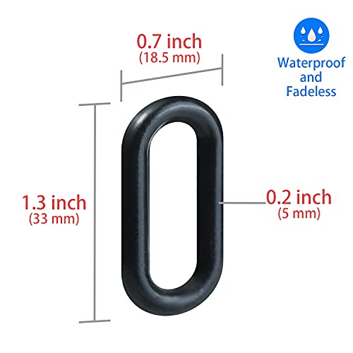 Black Plastic Chain - 32 50 65 Feet Plastic Safety Barrier Chain for Crowd Control, Parking Barrier and Delineator Post with Base - Safety Security Chain with Accessories