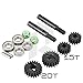 Rhino Capra Metal Complete Front Rear Portal Axle Set for 1/10 RC Crawler Car Axial SCX10 I SCX10 II Redcat GEN8 RGT EX86100 (Portal Gears Kits - R1017)