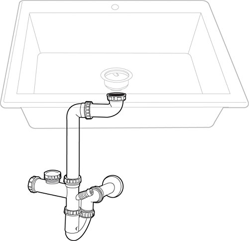 Kit Instalación Desagüe Fregadero Plástico Transolid miniatura 3