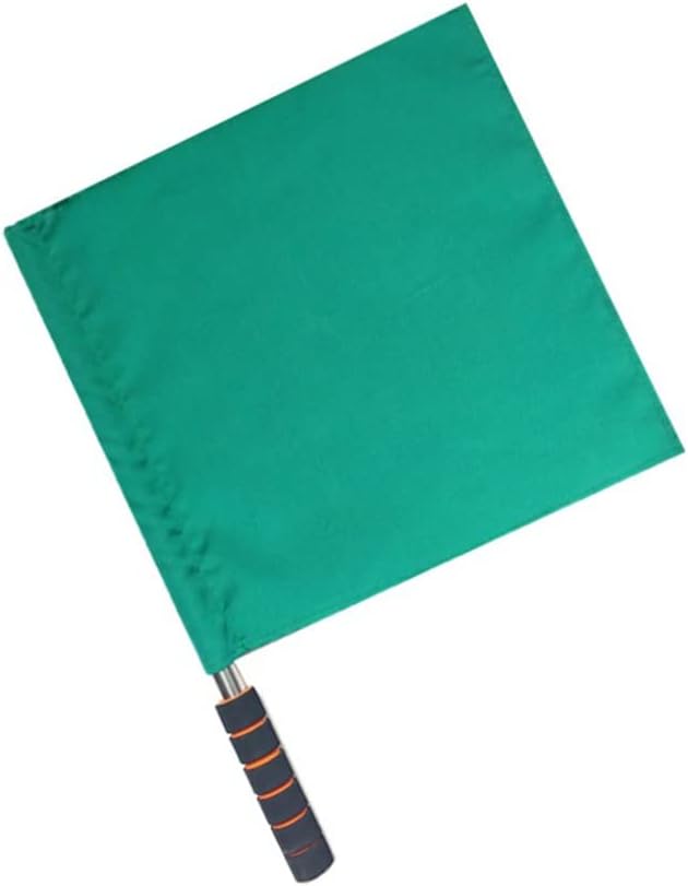 Sewroro 4pcs Sports Linesman Flags Referee Flag Flag Track and Field Events Flags with Stainless Steel Pole Stick (Green)