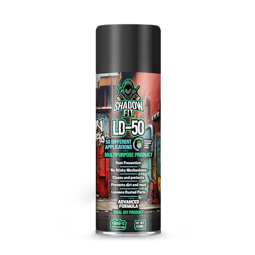 Image of LD-50 Multi-Purpose Spray | Rust Remover & Lubricant | Loosens Stuck Parts, Protects from Moisture, Cleans & Degreases | All-in-One for Home, Car, Bike, Garage & Industrial | 120ml | FORMULATION X2