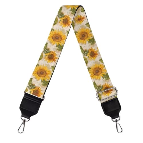 Image of Coldinair Sunflower Wide Shoulder Strap Adjustable Replacement Belt Guitar Crossbody Bag Straps Handbag Strap Canvas Straps Luggage Strap