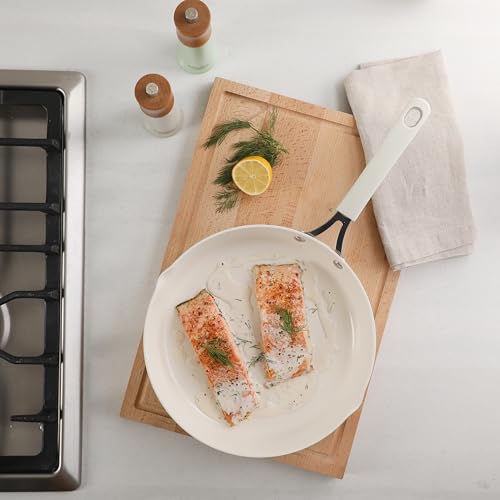 Martha-Stewart-Heathland-11-Inch-Aluminum-Fry-Pan-Cookware-Non-Toxic-Premium-Ceramic-Non-Stick-Frying-Pan-Kitchen-Egg-Pan-Omelet-Pan-Always-Pan-Pots-and-Pans-Linen-White-Induction-Safe Martha Stewart Heathland 11 Inch Aluminum Fry Pan Cookware Non Toxic Premium Ceramic Non Stick Frying Pan Kitchen Egg Pan Omelet Pan Always Pan Pots and Pans Linen White Induction Safe