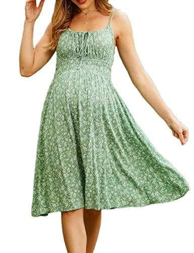 Summer Dress For Women Cute Adjustable Straps Maternity Dress Green Xl #TOP27
