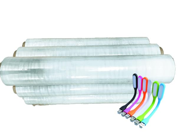Bobina de film transparente para embalar. 6 rollos To2tocks + regalo lampara USB (color lampara aleatorio)