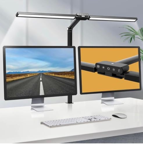 デスクライト LED クランプ式 Hapfish 24W 幅広 スタンドライト