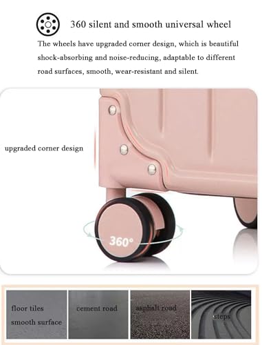 2 Piece 20IN Carry On Luggage and 14IN Cosmetic Cases Travel Set Hardside Luggage with Spinner Wheels Suitcase with Lock (Blue 26in)3