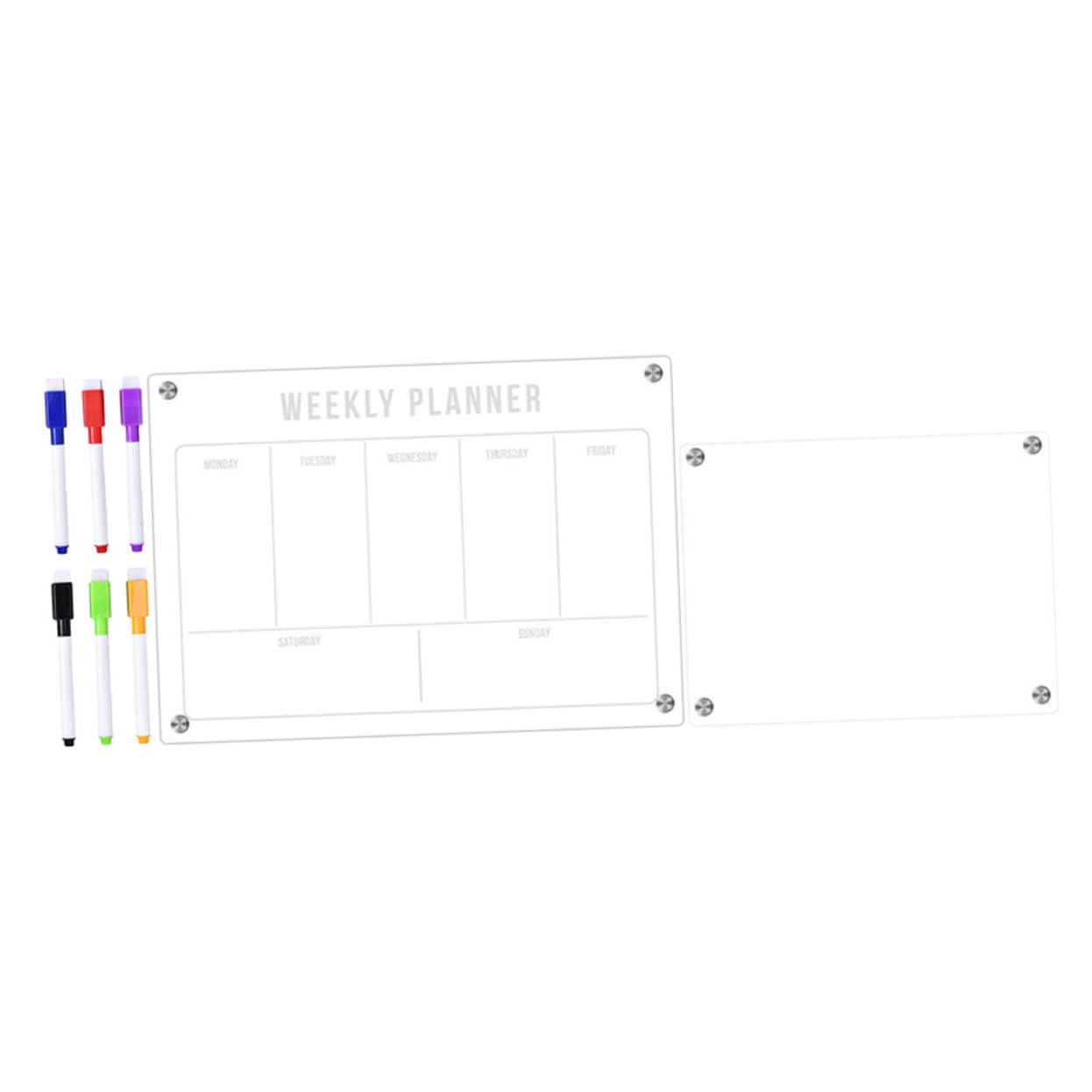 STOBOK Kühlschrank-whiteboard Abwischbarer Monatsplaner Praktische Erinnerungstafel Magnetische Notiztafel für Küche Wiederverwendbarer Kalender für Kühlschrank