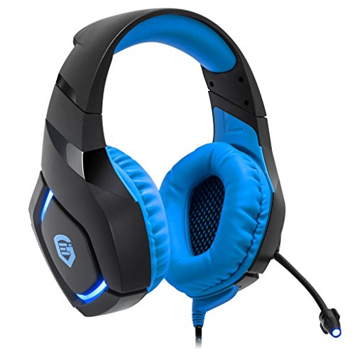 Preisvergleich Produktbild EMPIRE GAMING H1100 - Gamer Kopfhörermit Stereo-Sound fürzahlreichePlattformen, hochauflösend, flexiblesMikrofon und Kopfhörermit LED-Beleuchtungin Blau.Kompatibelmit USB-Anschluss von PC PS4 / Xbox*