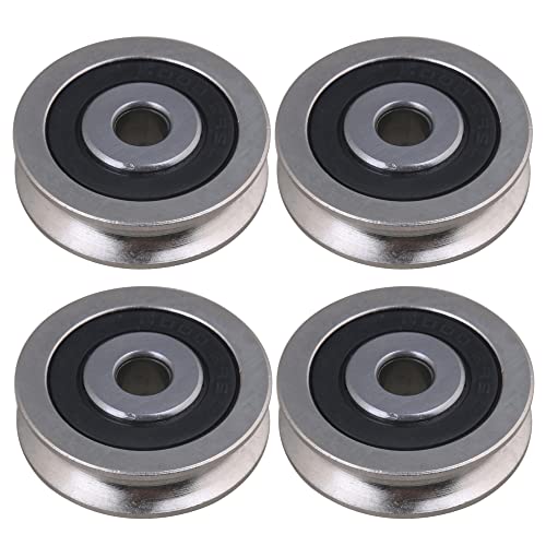 Polea rodamiento U 6x30x8 mm de alta resistencia plata de 355kg para arquitectura metálica
