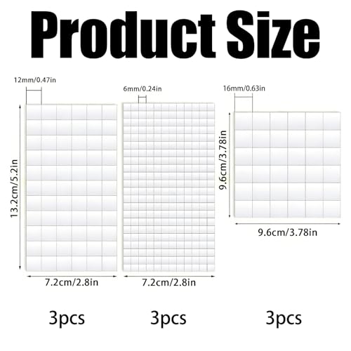 1098 Stück 3D Klebepunkte Doppelseitig,3 Größen Doppelseitige Klebepads zum Basteln,Schaumstoff Klebepads für Scrapbook,Party,Hochzeit,DIY Kunst,Bürobedarf