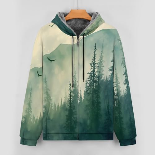 Sweat à capuche doublé en polaire pour hommes : veste d'hiver zippée et chaude - 6