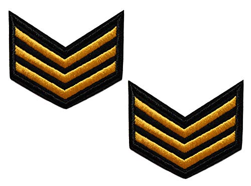 topt mili lot 2 ecusson Militaire USA Sergent aviateur thermocollant 5,5x4,5cm Grade patche Badge