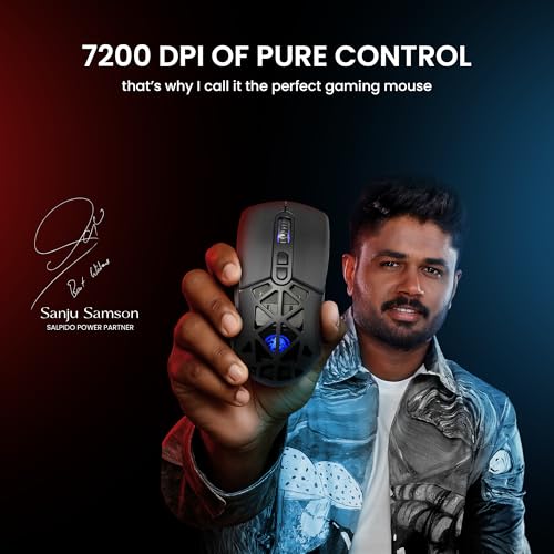 Image of SG-M360 Wired Gaming Mouse | 7200 DPI Adjustable, 7 Programmable Buttons, RGB Lighting, Huano Switches, Ergonomic Design, 1.5m Braided Cable, Optical Mouse for PC & Laptop (Black)