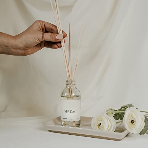 Image of Sweet Water Decor Spa Reed Diffuser Set - Sea Salt, Wood, and Cream Scented Reed Diffuser for Home - Home Freshener Diffuser with Sticks - Long Lasting Fragrance, Made in the USA