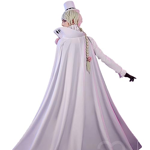 Disfraz capa mujer blanco Halloween miniatura 3