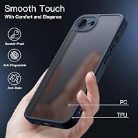 JETech Matte Hülle für iPhone 17e/16e, Sturmblau – Ansicht 4