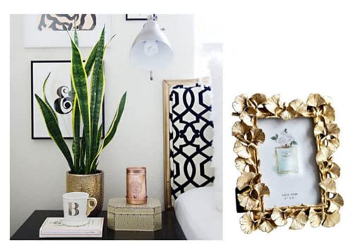 Joson Vintage Photo Frame, Ginkgo Biloba Resin Gold Frame For Desktop Display And Wall Mount Home Decor (6 X8 Oblong) #TOP2