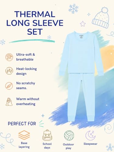 Image of mackly Kids Thermal Set for Boys, Cotton Full Sleeve Winter Wear | 1 Pack