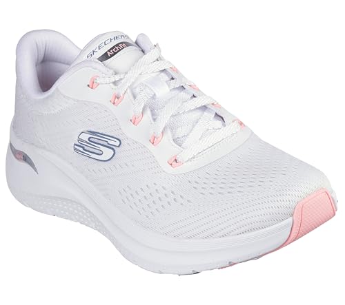 Skechers Arch Fit 2.0 Big League, Zapatillas Mujer, White, 38.5 EU