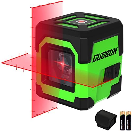 CUSBON Scale Line Laser Level, Vertical and Horizontal Line with Projected Measuring Marks, Self-Leveling 50ft Cross Line Laser for Construction Floor Tile Wall Painting Picture Hanging