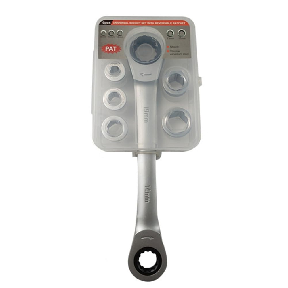 Ehwisbe Combination Wrench Set Ratchet Wrench Shaking Spanner Head Interchangeable Removable For Auto Repair And Home Diy Tools