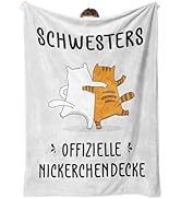 Juratar An Meine Schwester, Personalisierte Decke Geschenke für Schwester, Geschenk Schwester Geb...