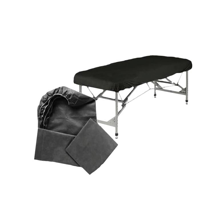 Genérico Sábana Desechable Ajustable TNT 95x220 cm Color Negro 100 Unidades | Sábanas Desechables Camilla Ajustables