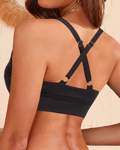 Aqua Eve Women Bikini Top Only Push Up Swimsuit Top Padded Bathing Suit Top for Large Bust2