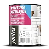 JOVIRA PINTURAS Vernice Per Piastrelle 750 ml | a Base d'acqua. Date un nuovo look alla vostra cucina e al vostro bagno (750 Millilitri, Bianco Lucido). F-09