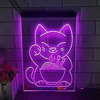 Amazon.co.jp: 招き猫 LED ネオンサイン ラーメン ネオンサイン 招き猫