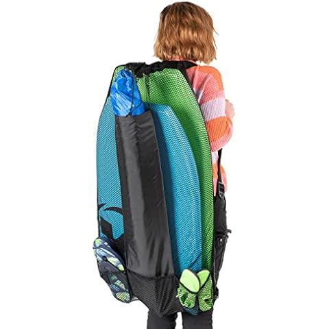 Yello Multi-Purpose Bodyboard Bag, Beach Bag, with Waterproof Back, Up to 42'' Bodyboard Back Pack,Black,110cm x 60cm Cover