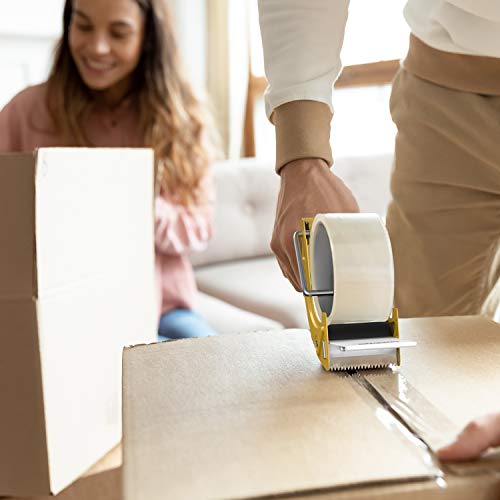 Handheld Klebebandabroller, mit extra Klinge Verpackung Karton Cutter, Paketklebeband Paketbandabroller Packband Paketband Papierklebeband Abroller Handabroller Kleberoller Klebebandspender,Gelb