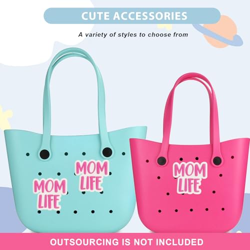 Image of Lckaey Rubber Beach Bag Accessories-PVC Rubber Totes organizer Sport Charms- for Purse Bogg Inserts