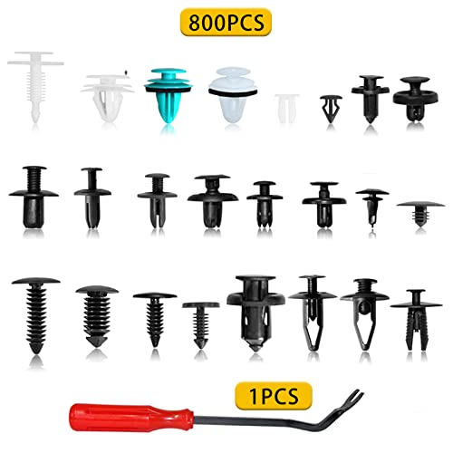 Car Retainer Clips Fasteners Cars Body Kits 24 Most Popular Sizes 801 PCS Car Door Panel Trim Clips Kit 1 Pcs Fastener Remover for Ford GM Toyota Honda Chrysler BMW Benz Nissan Subaru Audi Mazda