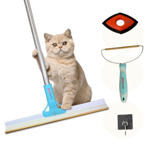 RainCool 3 in 1 Carpet Rake, Pet Hair Removal Tool Multifunctional Cats and Dog Cleaning Manual Carpet Broom Adjustable Long Handle, Small and Mini Lint Brush for Couches, Floors, Mats, Rugs, Cars