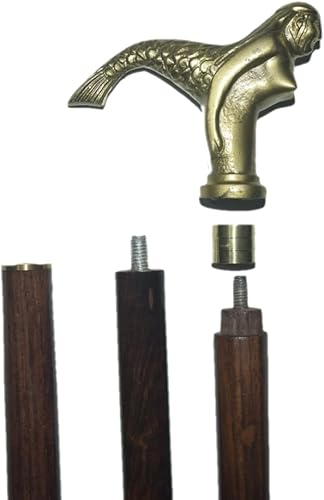 Miniatura 7 de DOLCHI Bastón de madera Sheesham con mango dorado mate, 37 pulgadas, bastones de madera de diseñador para hombres y mujeres