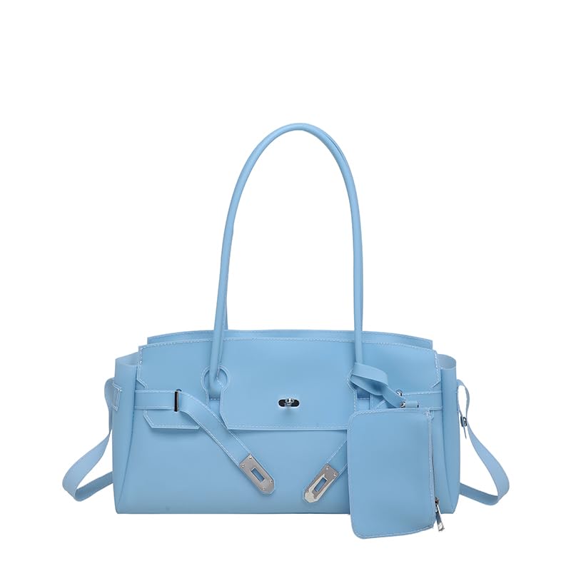 Jelly Tote Bag PVC Shoulder Bag Y2K Handbag with Zipper Closure Matte Finish Beach bag for Vacation