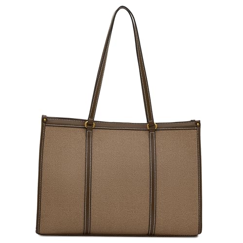 Image of Miraggio Women's Caitleen Solid 14 Inch Tote Bag With 3 Compartments | Tote Bags For Women Office Use Work & Travel Handbag