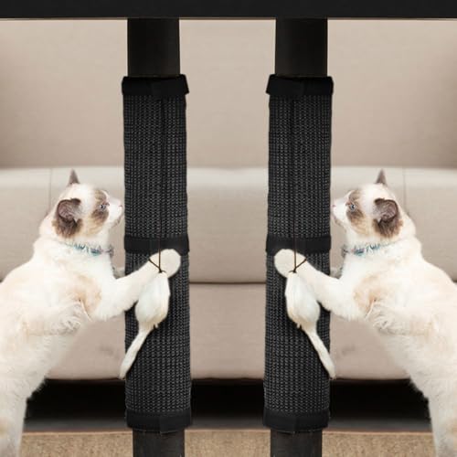 JanYoo 2 unidades de protección contra arañazos para gatos, para muebles, patas de mesa para mascotas, para gatos, gatos, para gatos, gatos, sofá, 50 x 25 cm (negro