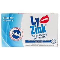 LY ZINK, Zur Ernährung bei Herpes, Lysin + Zink, Für langanhaltende gesunde Lippen, 15 Kapseln